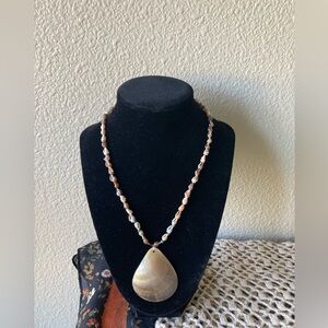 Handmade Natural Shell Pendant Necklace
